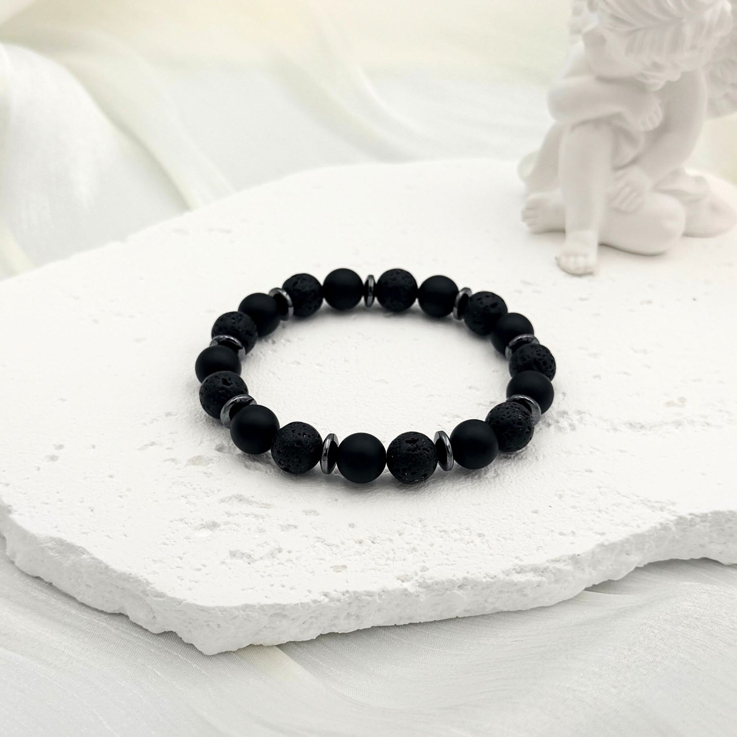 Black Lava Onyx Bracelet - S1