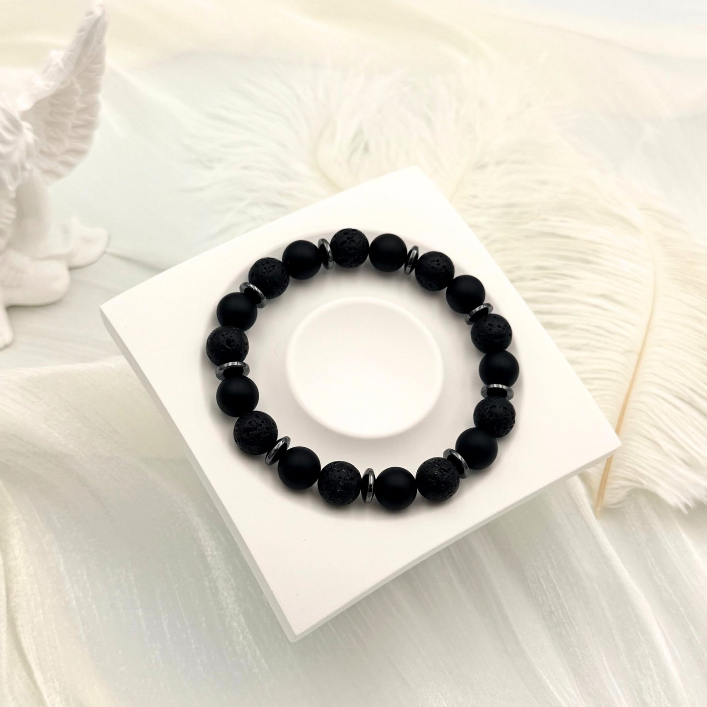 Black Lava Onyx Bracelet - S1