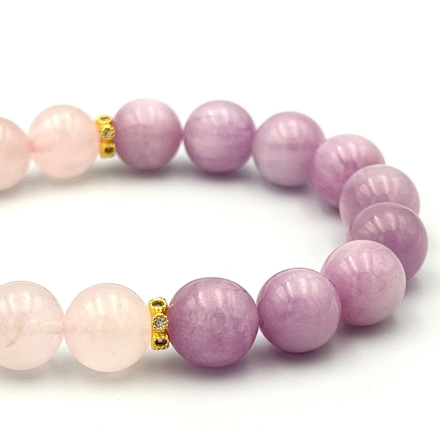 Kunzite Rose Quartz Bracelet - S1