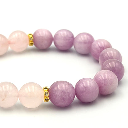 Kunzite Rose Quartz Bracelet - S1