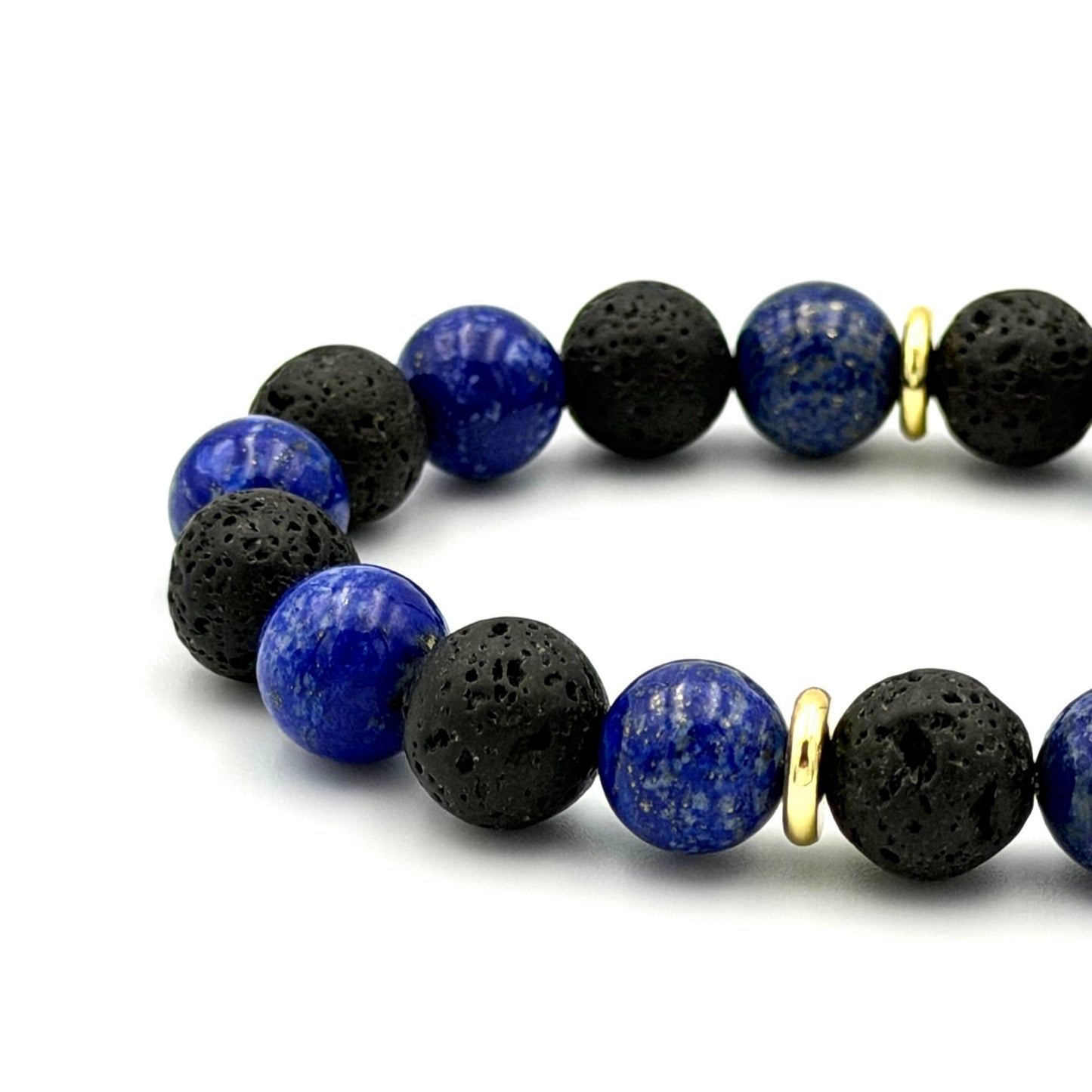 Lapis Lazuli Lava Bracelet - S1
