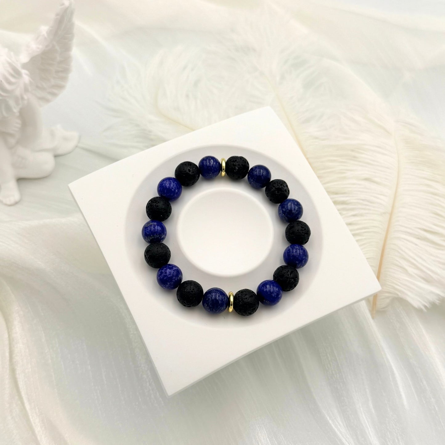 Lapis Lazuli Lava Bracelet - S1