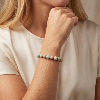 Pink Opal Amazonite Bracelet - S1
