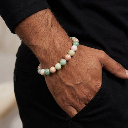 Pink Opal Amazonite Bracelet - S1