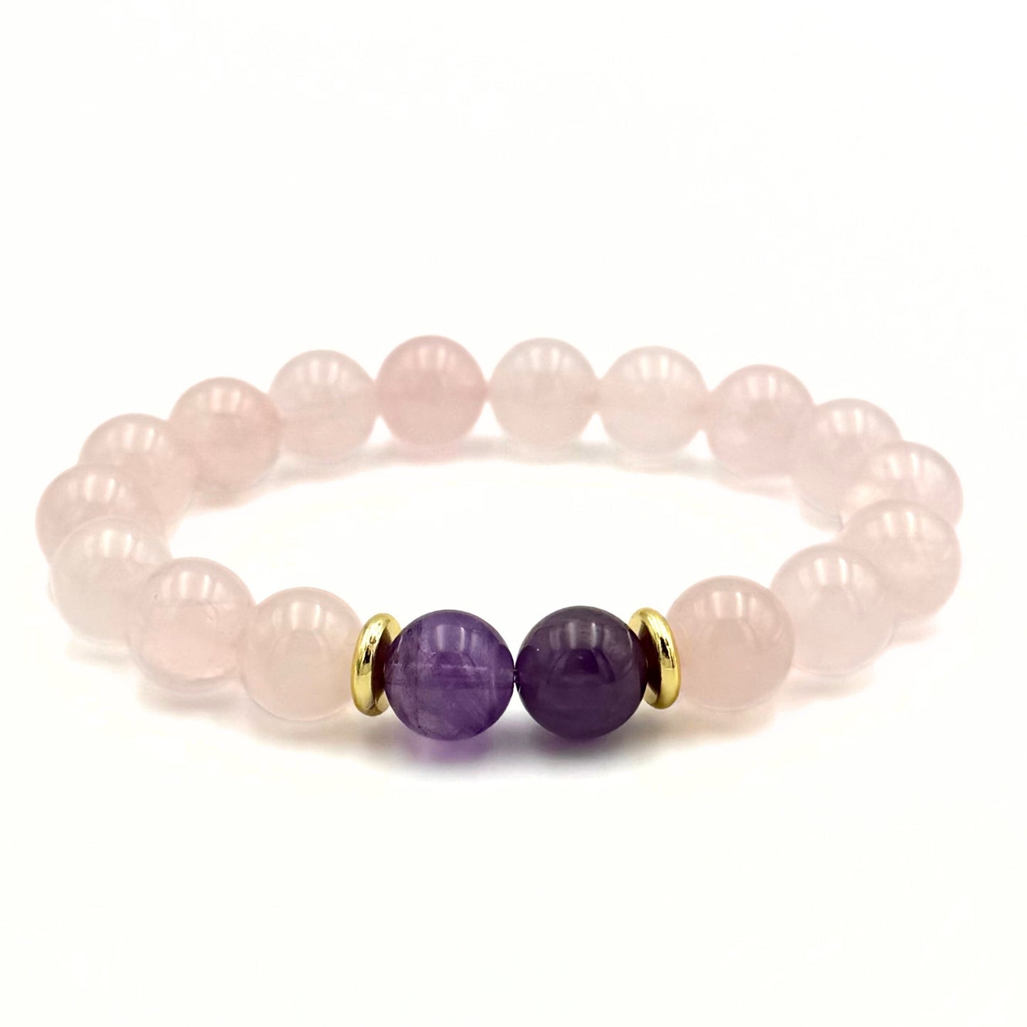 Rose Quartz Amethyst Bracelet - S1