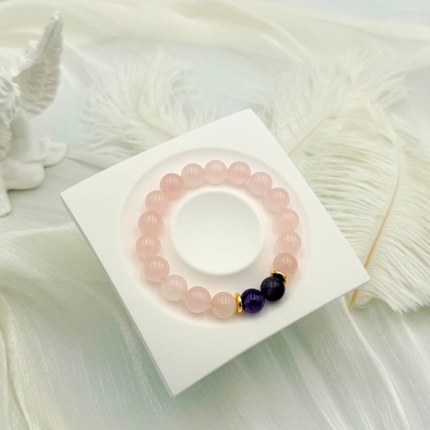 Rose Quartz Amethyst Bracelet - S1