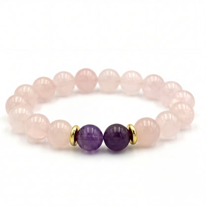 Rose Quartz Amethyst Bracelet - S1