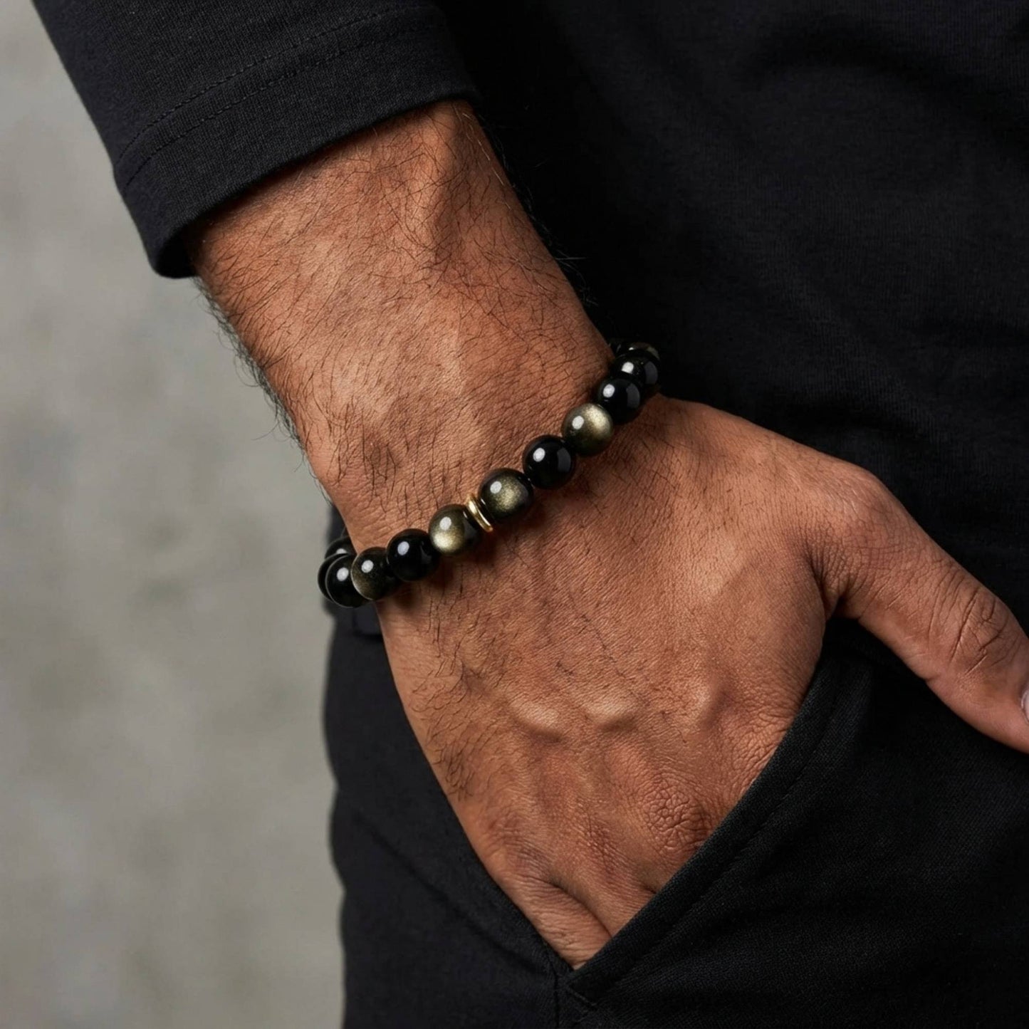 Triple Obsidian Bracelet - S1